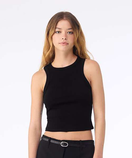 Women’s micro rib racer tank