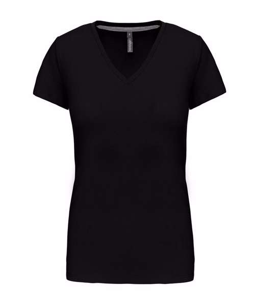 Ladies' short-sleeved V-neck T-shirt