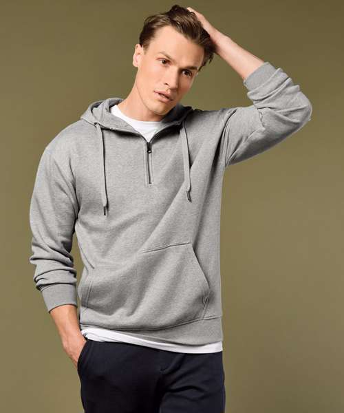 Regular fit 1/4 zip hoodie