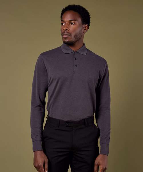 Piqué polo long-sleeved (classic fit)