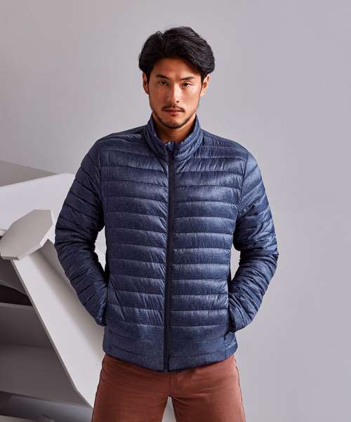 Melange padded jacket